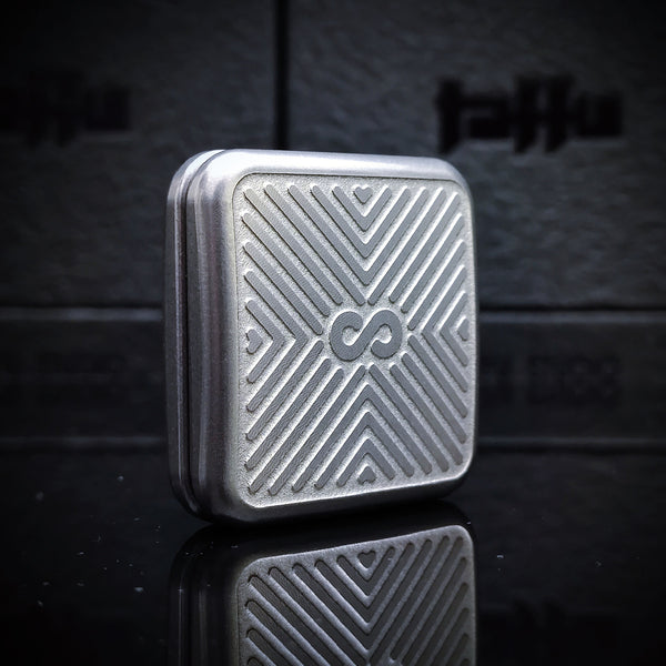 [6034] LIMITED Retro Washed Stainless Steel Magnetic Infinity Fidget Cube Slider V2