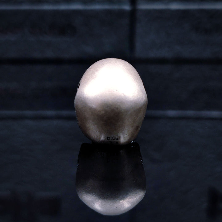 [1057] Hand Crafted Sterling Silver Gothic Skull - Taffu Craft Studio