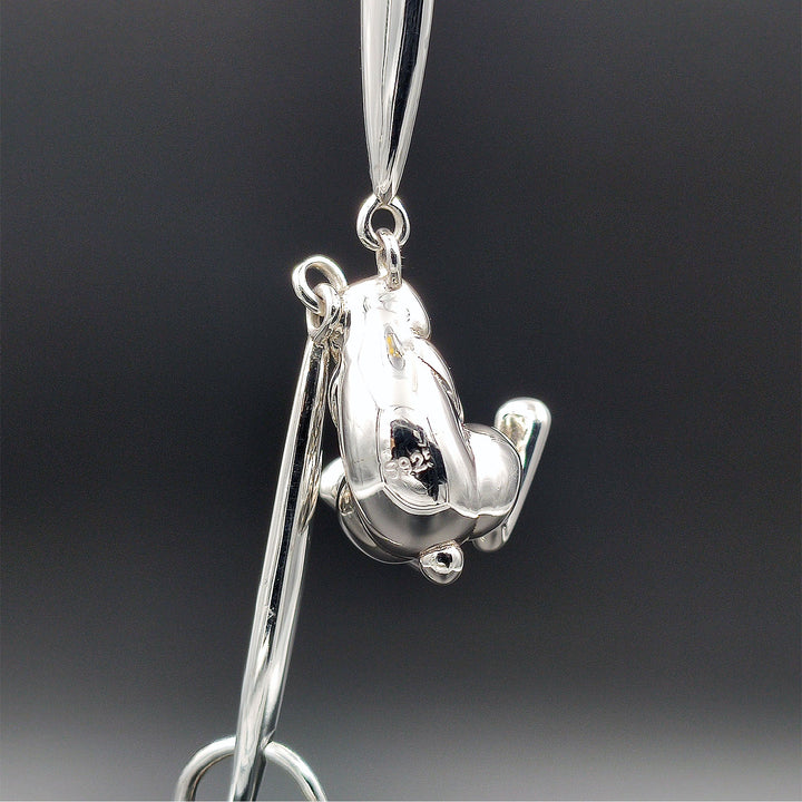 [1068] Bright Exciting Long Ears Rabbit Pendant with Chain - Taffu Craft Studio