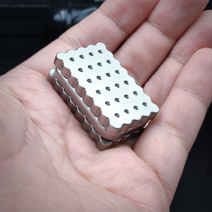 [6021] Stainless Steel Sandwich Biscuit Click Sound Fidget Slider - Taffu Craft Studio