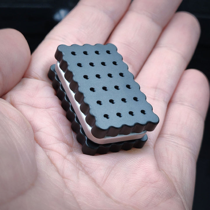 [6021] Stainless Steel Sandwich Biscuit Click Sound Fidget Slider - Taffu Craft Studio