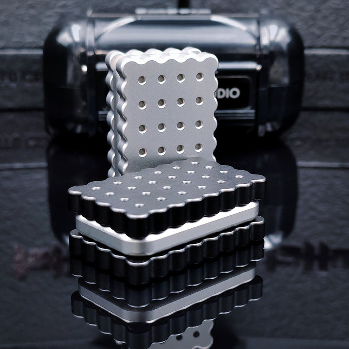 [6021] Stainless Steel Sandwich Biscuit Click Sound Fidget Slider - Taffu Craft Studio